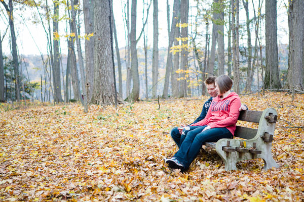 Fall engagement at Crawford Lake, Hamilton, Ontario, Canada. | Jessica Little Photography