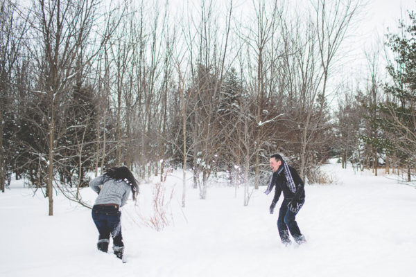 Winter engagement session at Woodend park, Ontario, Canada. | Jessica Little Photography